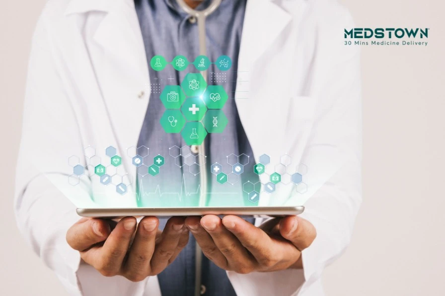 Medical student learning a Health ai