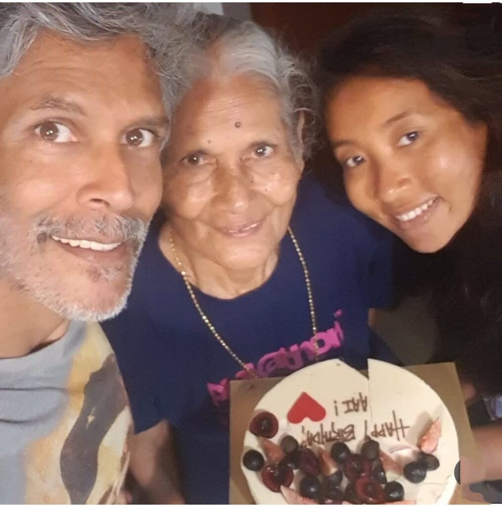 Milind Soman's Mother   85-YEARS Old Birthday celebrations
