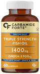 Carbamide Forte Triple Strength Fish Oil 1400mg | With 900mg Omega 3 | Softgel for Heart, Joints & Skin
