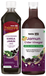 Combo Pack of Tata 1mg Jamun Cider Vinegar (500ml) & Tata 1mg Tejasya Karela Jamun Juice (1 Ltr)