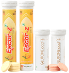 Glutone Combo Pack of Glutone 1000(15x2)& Escor-Z Orange Flavour(20x2) Effervescent Tablet