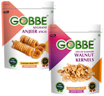 Combo Pack of Gobbe Afghani Anjeer (Figs), Deluxe Kashmiri Walnut kernels(200gm Each)