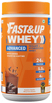 Fast&Up 100% Whey Advanced Isolate+Hydrolyzed Whey, 24g Protein + 5.5g BCAA + 4g Glutamine Rich Chocolate
