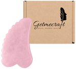 Get Me Craft Teeth Shape Rose Quartz Gua Sha Facial Tool