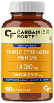 Carbamide Forte Triple Strength Fish Oil 1400mg | With 900mg Omega 3 | Softgel for Heart, Joints & Skin