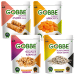 Combo Pack of Gobbe Afghani Anjeer,Turkish Apricots, Deluxe Kashmiri Walnut Kernels, Sunflower Seeds Raw (200gm Each)