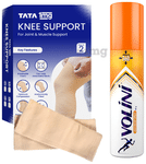 Combo Pack of Tata 1mg Knee Support Large & Volini Spray (60gm)