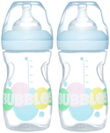 Bubbles PP Wide Neck BPA Free Feeding Bottle (260ml Each) Blue 6 Months +