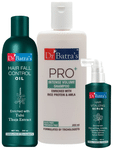Dr Batra's Combo Pack of Hair Vitalizing Serum 125ml, Hair Fall Control Oil 200ml and Pro+ Intense Volume Shampoo 200ml
