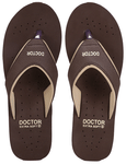 Doctor Extra Soft Orthopaedic Diabetic Pregnancy Comfort Flat Flipflops Slippers For Women 4UK Brown  Khaki