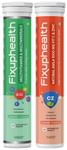 Combo Pack of Fixuphealth Natural Amla 1000mg Vit C & Zinc Effervescent Tablet Orange & Fixuphealth Multivitamins & Multiminerals Effervescent Tablet Orange (20 Each)