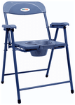 Ambitech Premium MS Powder Coated Foldable Commode Chair