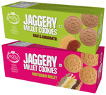 Early Foods Combo Pack of Jaggery Millet Cookies Ragi & Amaranth and Jaggery Millet Cookies Multigrain Millet (150gm Each)