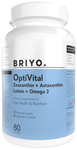 Briyo OptiVital Soft Gelatin Capsule | Eye Multivitamin | Promotes Eye Health & Vision with Lutein, Zeaxanthin, Astaxanthin, and Omega-3 Fatty Acids from Natural Sources