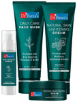 Dr Batra's Combo Pack of Face Wash Daily Care 100gm, Natural Skin Lightening Cream 100gm, Skin Fairness Serum 50gm and Intense Moisturizing Cream 100gm