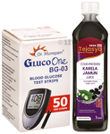 Combo Pack of Dr Morepen Gluco One BG 03 Blood Glucose Test Strip (50) & Tata 1mg Tejasya Karela Jamun Juice (1Ltr)