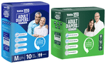 Combo Pack of Tata 1mg Adult Diaper Tape Style Medium & Tata 1mg Adult Diaper Pant Style Medium (10 Each)
