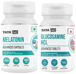 Combo Pack of Tata 1mg Glucosamine HCL Advanced Tablets (60) & Melatonin Advanced Capsules (30)