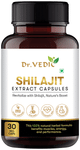 Dr. Vedic Shilajit Extract 500mg Veg Capsule