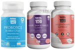 Combo Pack of Tata 1mg Multivitamin Supreme Capsule (60), Hair, Skin & Nails Supreme Capsule (60) & Probiotics 30 Billion CFUs+ Capsule (60)