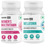 Combo Pack of Tata 1mg Women's Multivitamin Advanced Tablet (60) & Melatonin Advanved Capsule (30)
