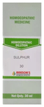 Bakson's Homoeopathy Sulphur Dilution 30