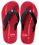 Dr Ortho Pain-Free Acupressure Slipper  6 Black & Red