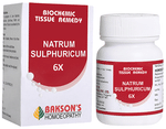 Bakson's Homoeopathy Natrum Sulphuricum Biochemic Tablet 6X