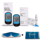 Arkray 29FA140 11 Combo Pack of Glucocard G+ Link Blood Glucose Meter with Bluetooth &  with Relax and Relief Kit Black