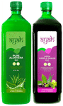 Ayah Combo Pack of Pure Aloevera Ras & Neem Karela Jamun Ras (1000ml Each)