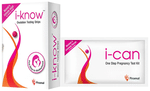 Combo Pack of i-Know Ovulation Testing Strip Kit (1) and i-Can One Step Pregnancy Test Kit (2)