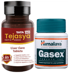 Combo Pack of Tata 1mg Tejasya Liver Care Tablets (60) & Himalaya Gasex Tablet (100)