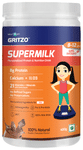 Gritzo Super Girl Milk Protein Weight+ for 8-12 Years | With Calcium & Vitamin D3 | Flavour Double Chocolate