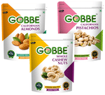 Gobbe Combo Pack of Almonds, Cashew & Pistachios (200gm Each)