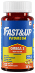 Fast&Up Promega 1250mg Omega 3 Fish Oil 3:2 EPA DHA Ratio Soft Gels