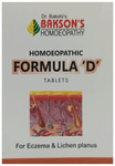 Bakson's Homoeopathy Homoeopathic Formula 'D' Tablet