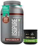 Combo Pack of Isopure Protein Powder Chocolate Flavour (2kg) & Micronised Creatine Powder Unflavoured (250gm)