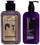 Combo Pack of Sassiest Hush & Blush Intimate Massage Oil (110ml) & Sassiest Woodbath Intimate Wash for Men (250ml)