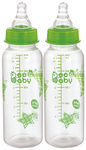BeeBaby Basic Slim Neck Baby Feeding Bottle with Premium Anti - Colic Comfort Silicone Nippl 8 Months + (250ml Each) Green