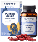 BBetter Veda Purified Shilajit 500mg Vegetarian Capsule