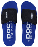 Doctor Extra Soft D 17 Orthopaedic and Diabetic Adjustable Strap Comfort Slippers for Women Blue 10