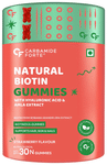 Carbamide Forte Biotin with Hyaluronic Acid & Amla | For Skin, Hair & Nail Health | Flavour Strawberry