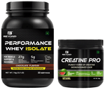 Beyond Fitness Combo Pack of Performance Whey Isolate 2.2lbs with 27g Protein (1kg)& Creatine Pro with 3g pure Creatine Monohydrate (156gm )