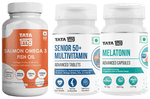 Combo Pack of Tata 1mg Senior 50+ Multivitamin & Multimineral Advanced Tablet (60),Glucosamine HCL 1500 mg Tablet (60) & Salmon Omega 3 Fish Oil Capsule (60)