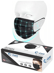 C Cure Protective Face Mask, 3 Ply Mask with Earloop (50 Each) Black