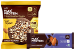 Combo Pack of RiteBite Max Protein Cookies Choco Almond Cookies (60 gm) & Max Protein Daily Choco Almond Bar (50 gm)