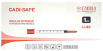 Cadi-Safe U 40 1ml Insulin Syringe with Micro-Fine Needle 31G Sterile