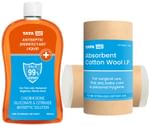 Combo Pack of Tata 1mg Absorbent Cotton Wool (400gm) & Tata 1mg Antiseptic Liquid (500ml)