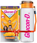 Glucon-D with Glucose, Calcium, Vitamin C & Sucrose | Nutrition Booster Mango Blast with Sipper Free