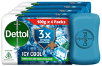 Dettol Icy Cool With 3x Menthol Mega Saver Pack of Bathing Soap Bar (100gm Each)